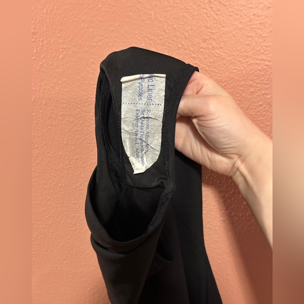 Capezio black leotard with short sleeves and sheer detail - Picture 5 of 7